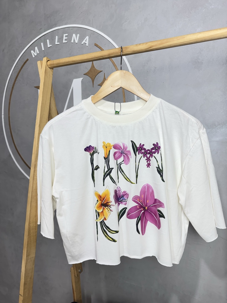 Cropped flores rosa