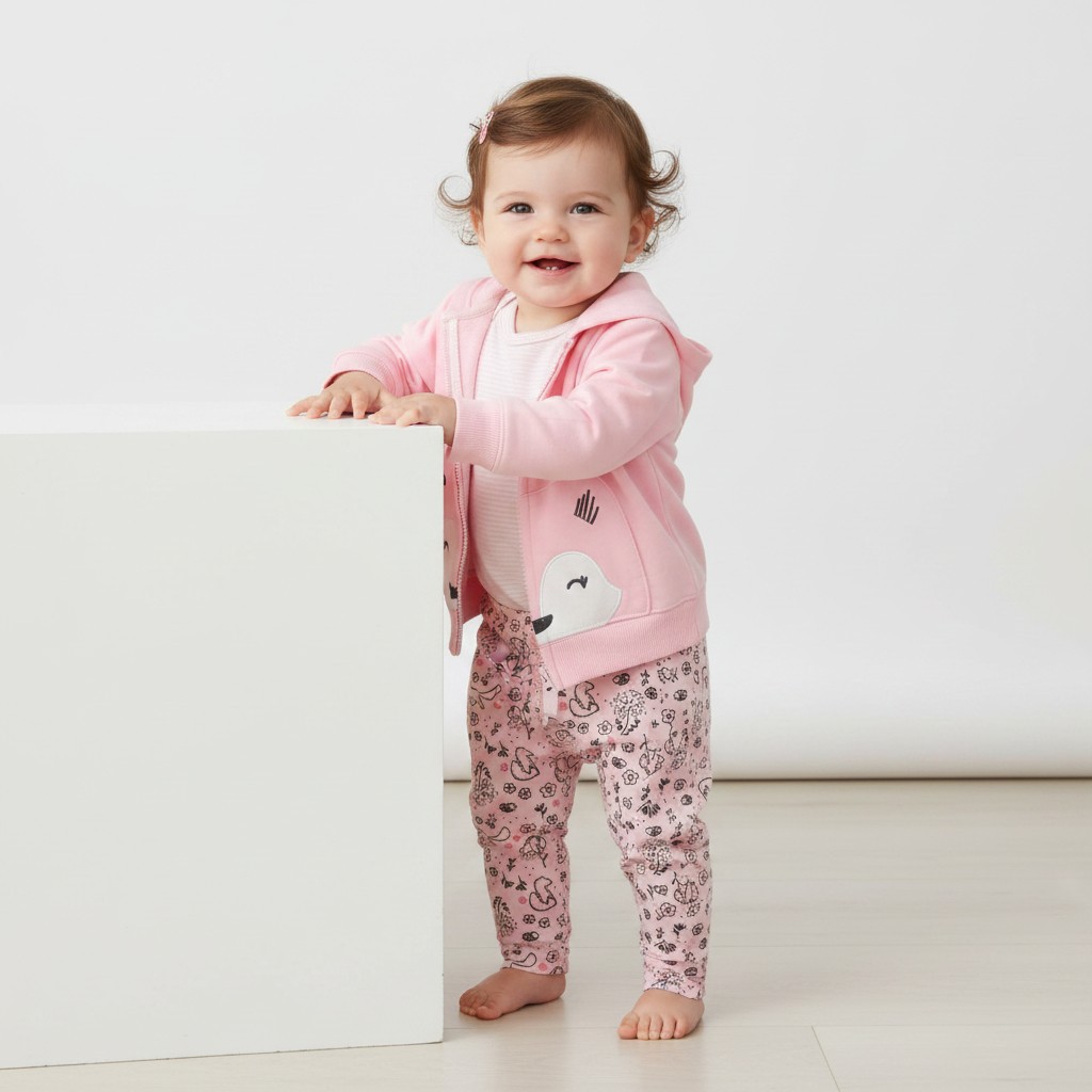 Conjunto rosa estampada