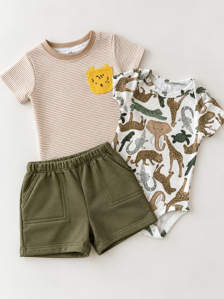 CONJUNTO DINO VERDE 3PIEZAS