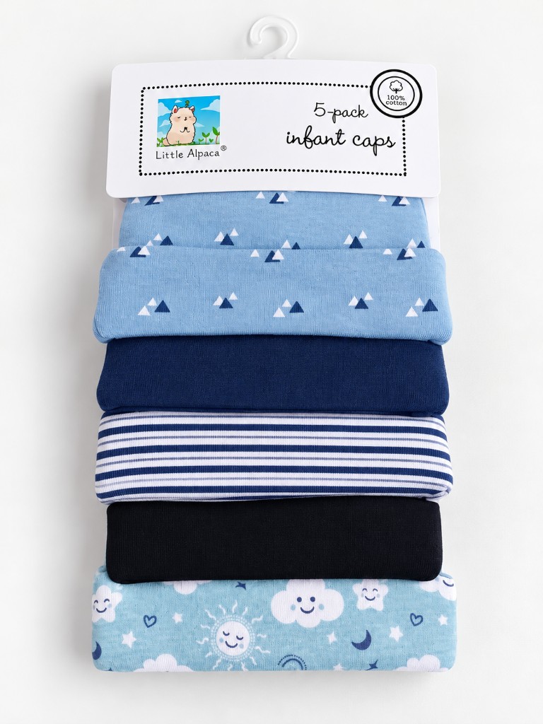 Pack 5 gorritas tonos azules