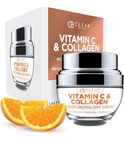 Crema facial vitamina C y colágeno