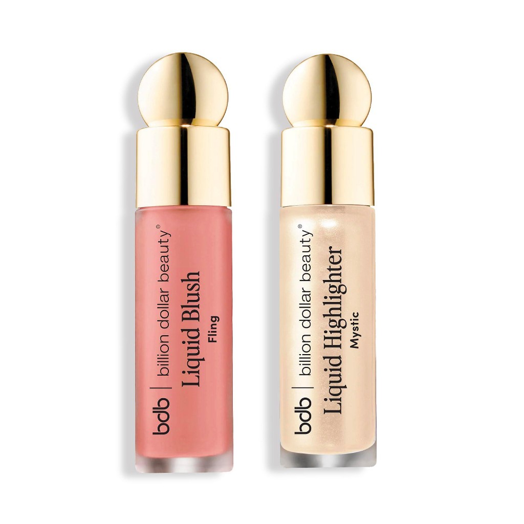 bdb Liquid Blush rosado y Highlighter dorado