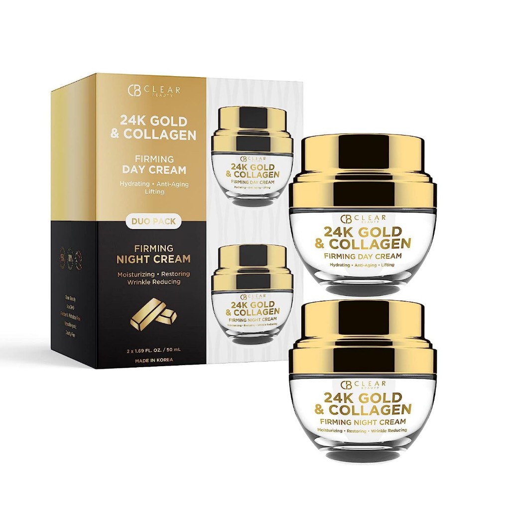 Set Clear Beauty 24K Gold & Collagen crema duo