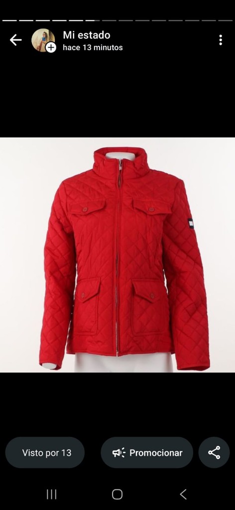 Tommy Hilfiger Chaqueta roja acolchada