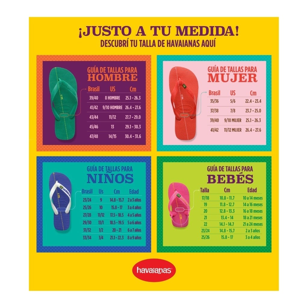 Tallas Havaianas