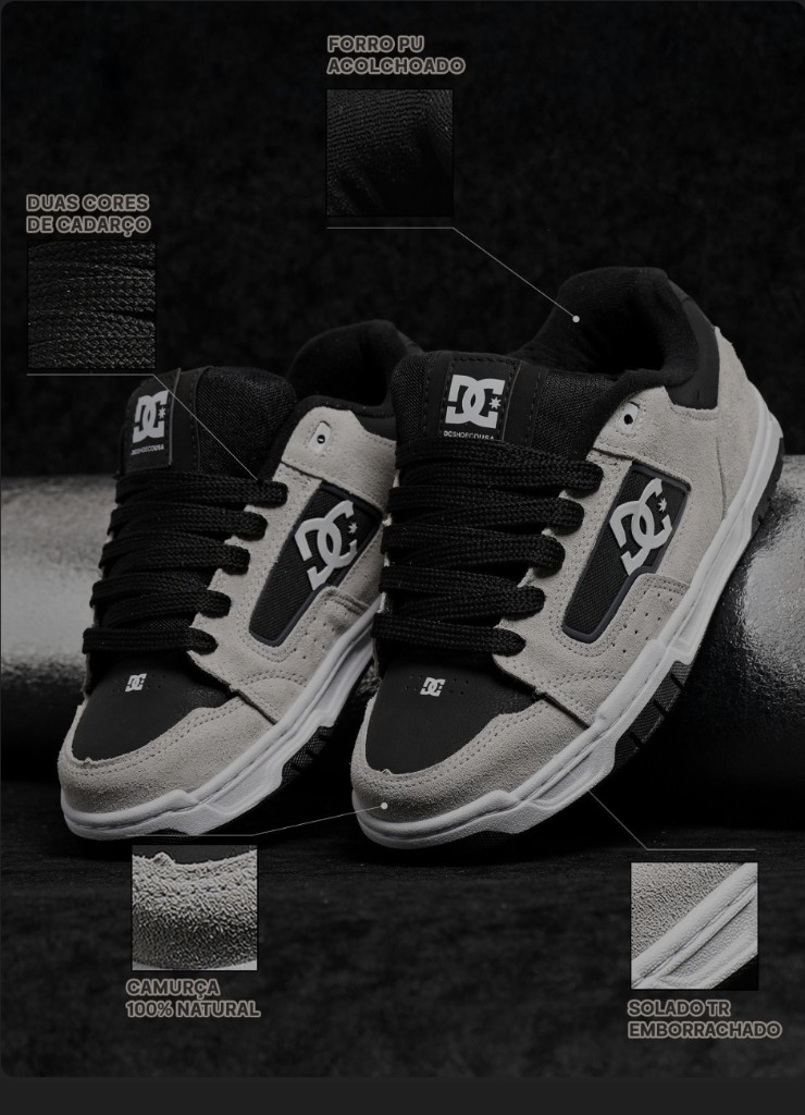 DC Zapatillas grises