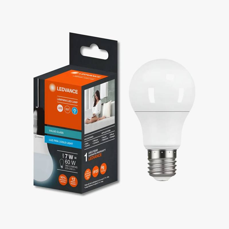 LEDVANCE lámpara led 7w (luz fría)