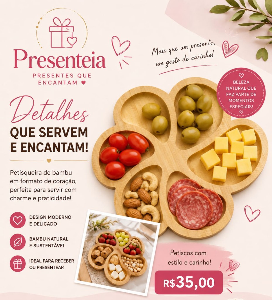 Petisqueira  bambu média