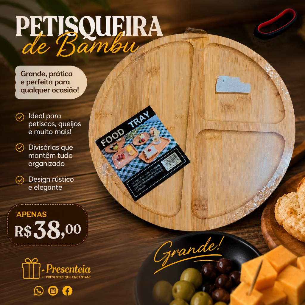 Petisqueira  bambu grande