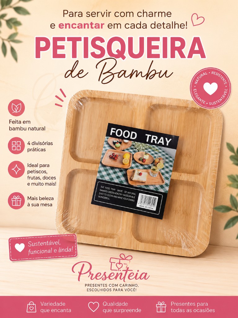 Petisqueira bambu pequena