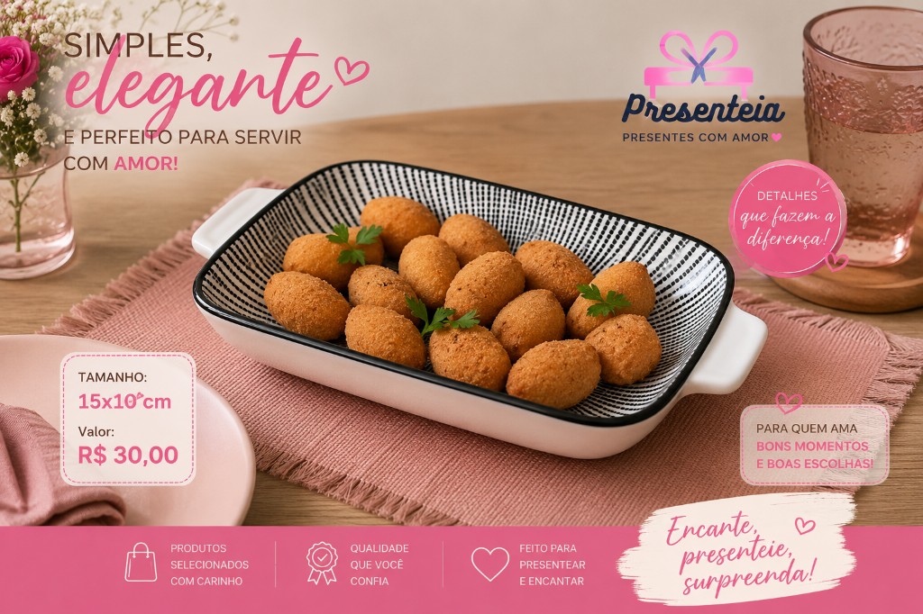 Prato modelo assadeira