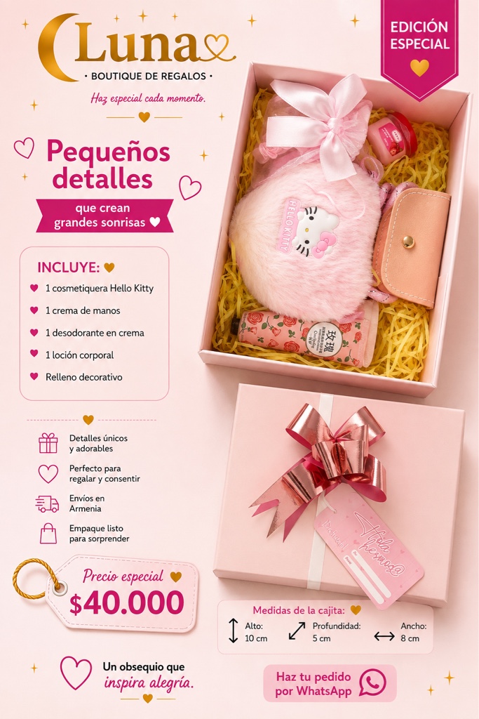 Luna rosa kit regalo bolso