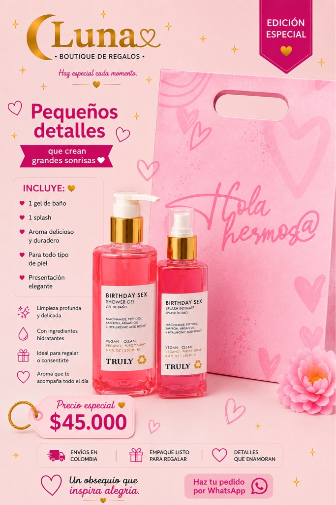 Truly kit ducha rosa