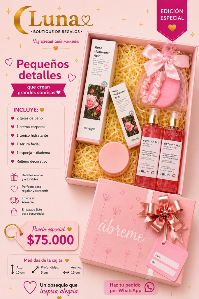 Luna kit regalo rosa