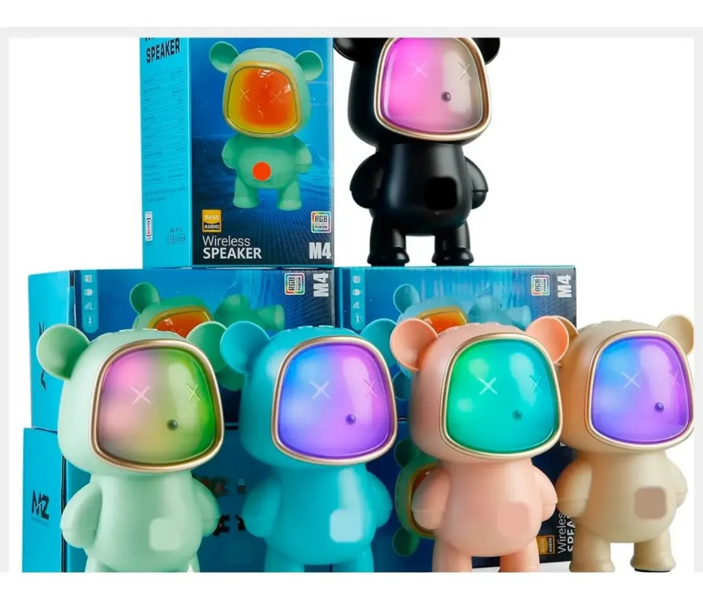 Parlante Portatil Oso Bluetooth Luces