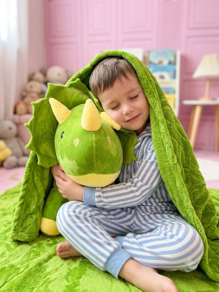 Peluche Abrazable De Triceratops 2 En 1