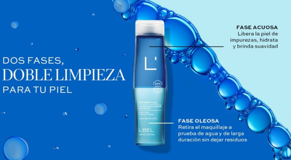 Lebel desmaquillante bifasico azul