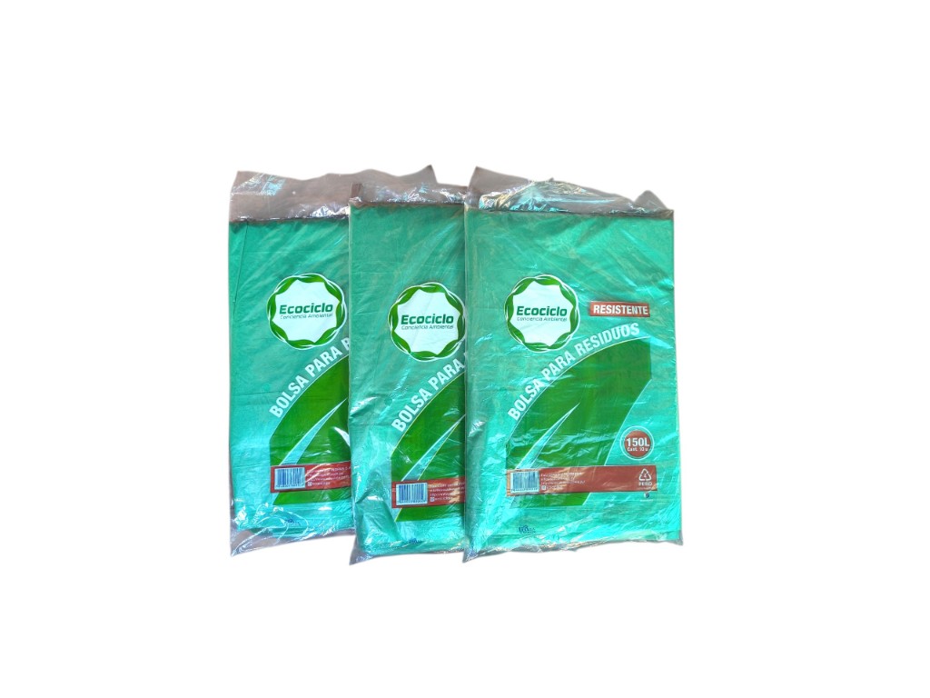 Bolsa para residuos resistente verde 150L