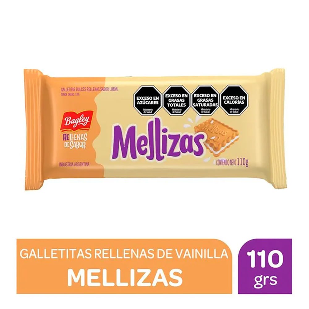 Galletitas Bagley Mellizas vainilla 110g