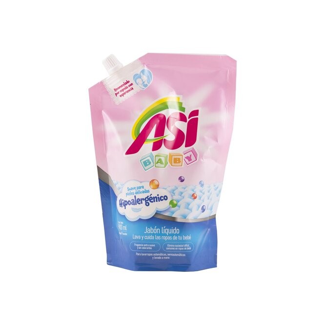 Asi Hipoalergénico 900ml Jabón Líquido Baby Rosa