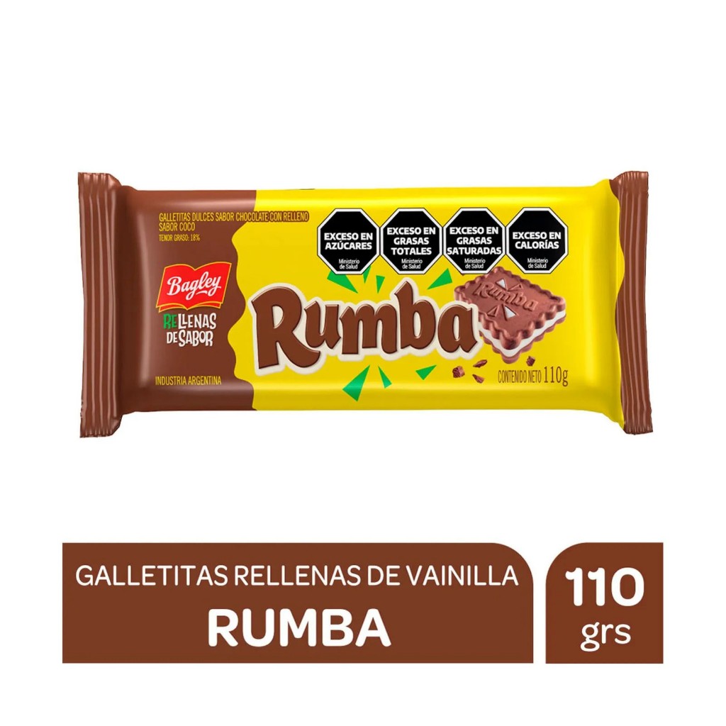 Galletitas Bagley Rumba chocolate 110g