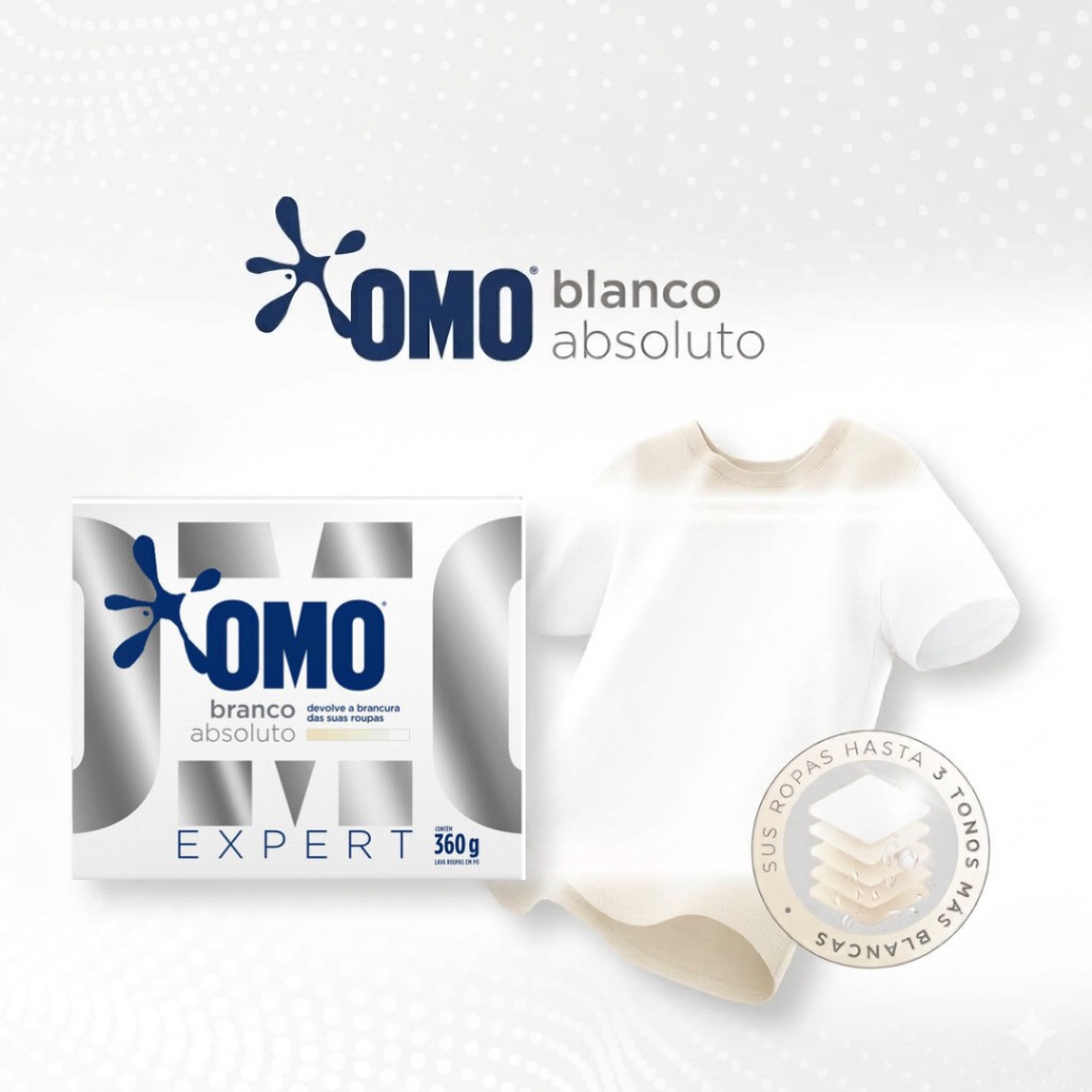 OMO 360g blanco absoluto jabón en polvo