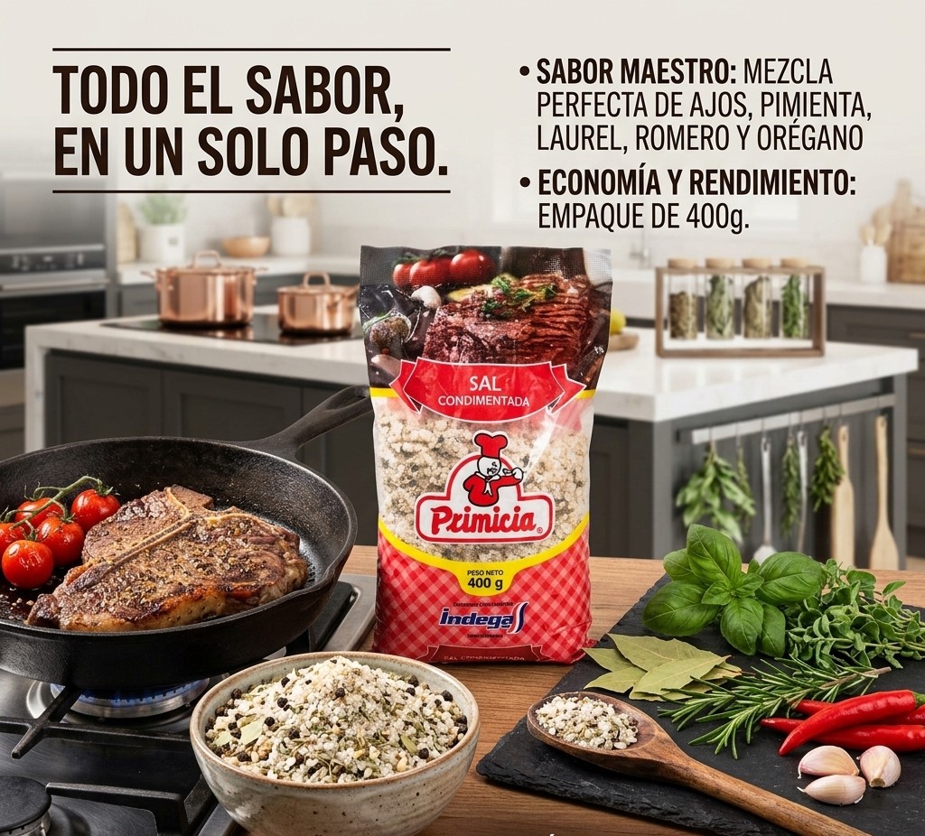 Sal condimentada 400 g Primicia
