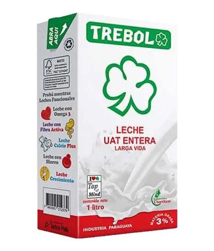 Trebol leche entera 1L