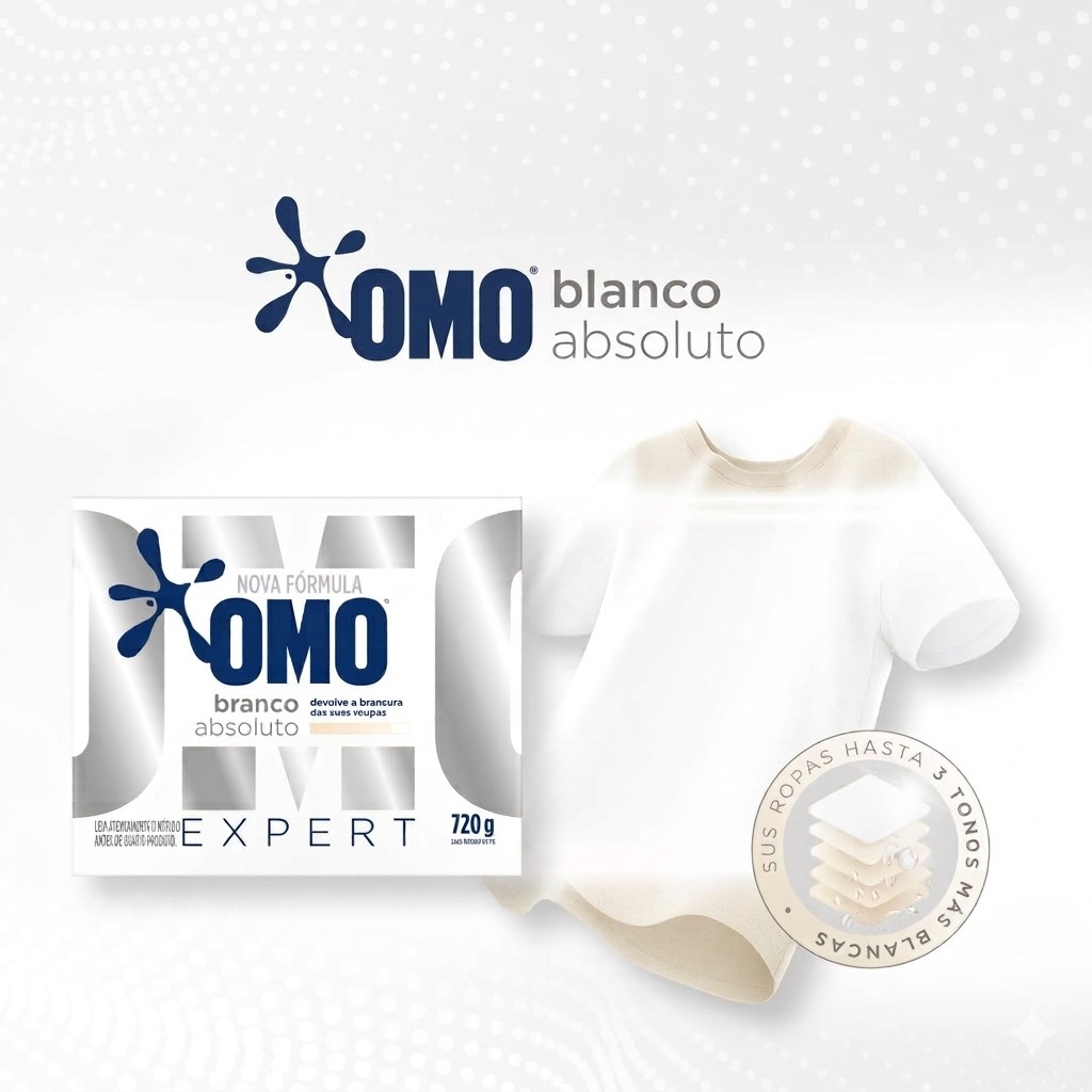 OMO 720g blanco absoluto jabón en polvo