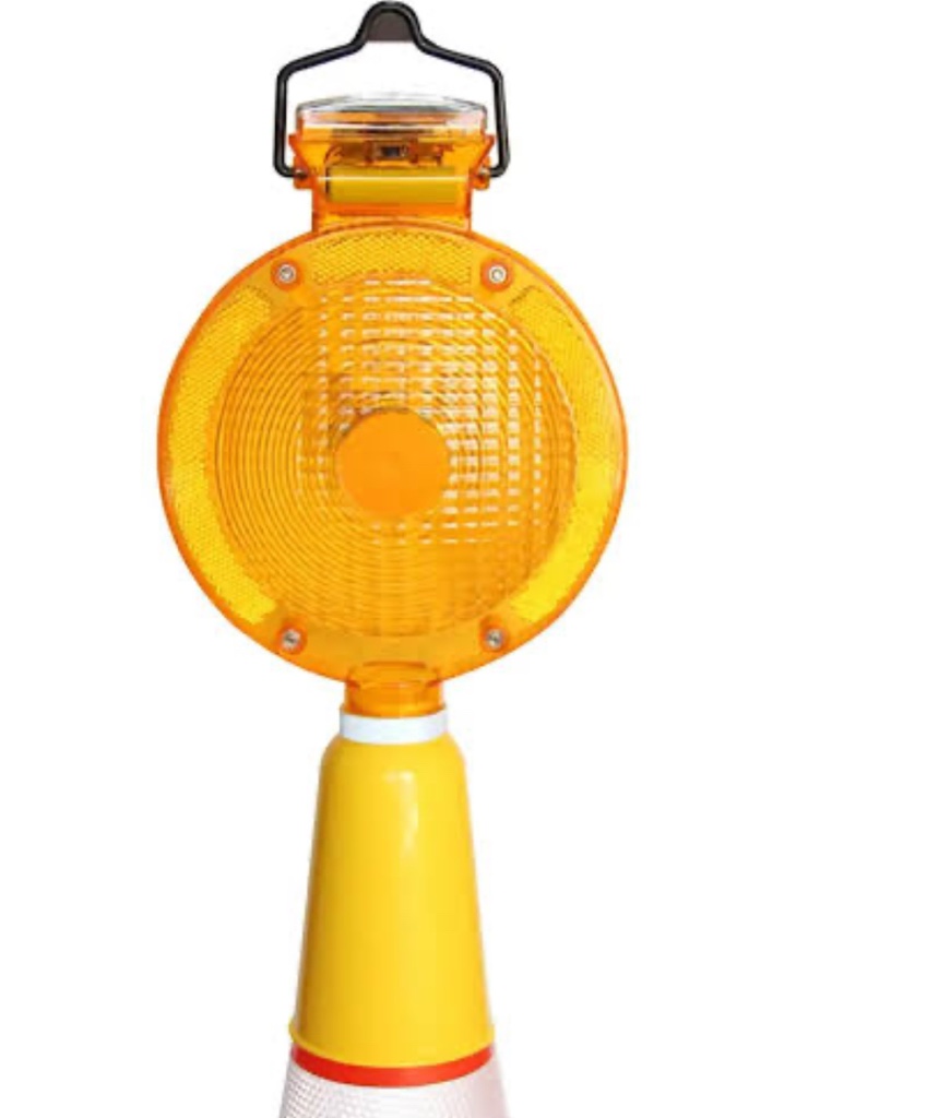 Luz de seguridad ámbar solar