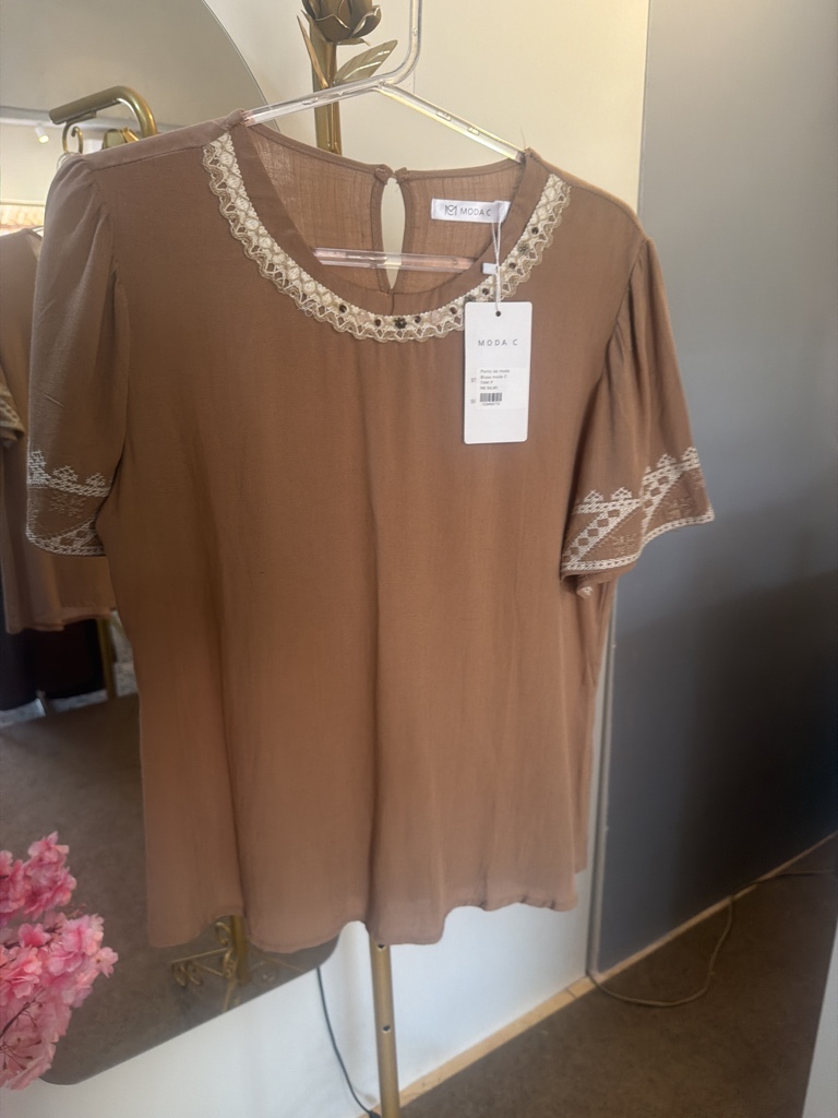 Moda C blusa marrom