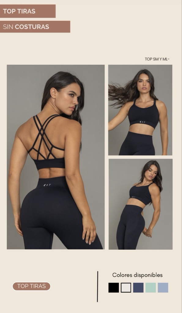 Set Completo Leggins Básico Sin Costura Negro Dalia