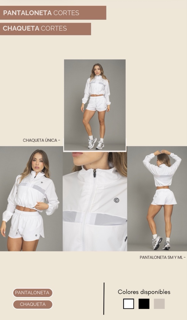 Chaqueta Cortes Velo Blanco
