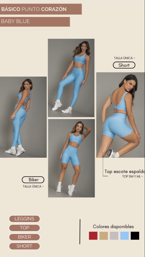 Leggins Básico Punto Corazón Baby Blue
