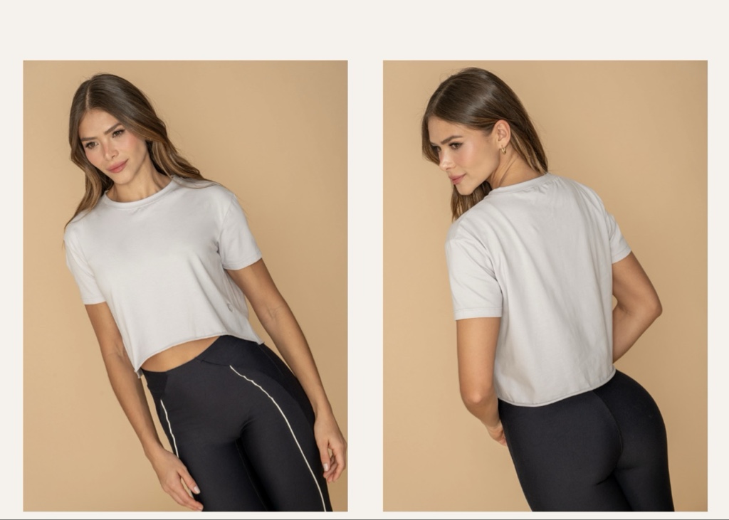 Camiseta Clasica Gris Letra C