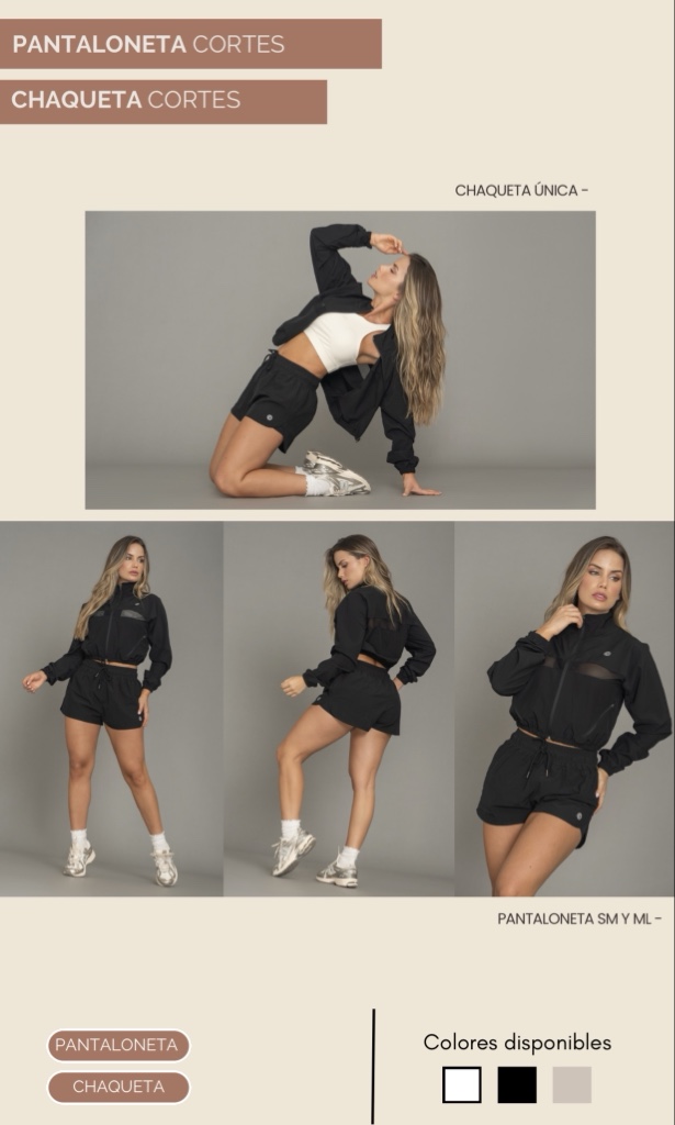 Chaqueta Cortes Velo Negra