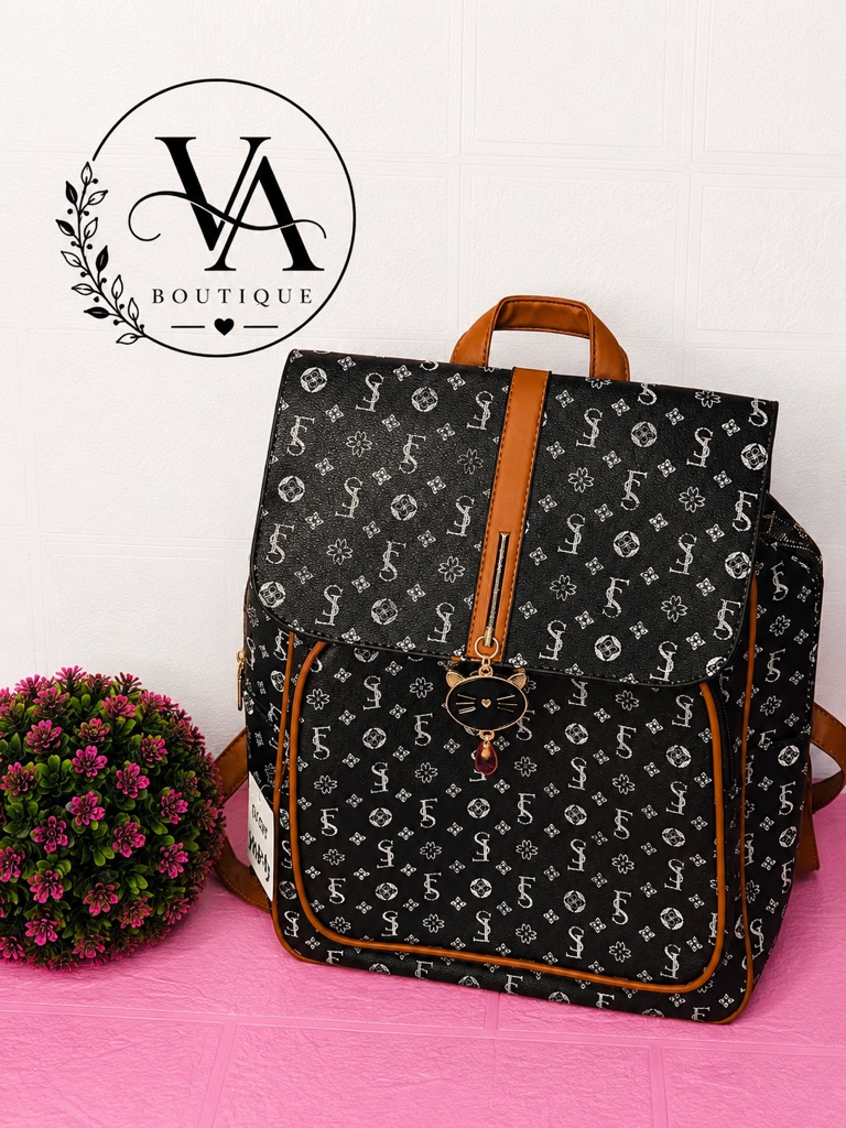 Mochila negra para damas