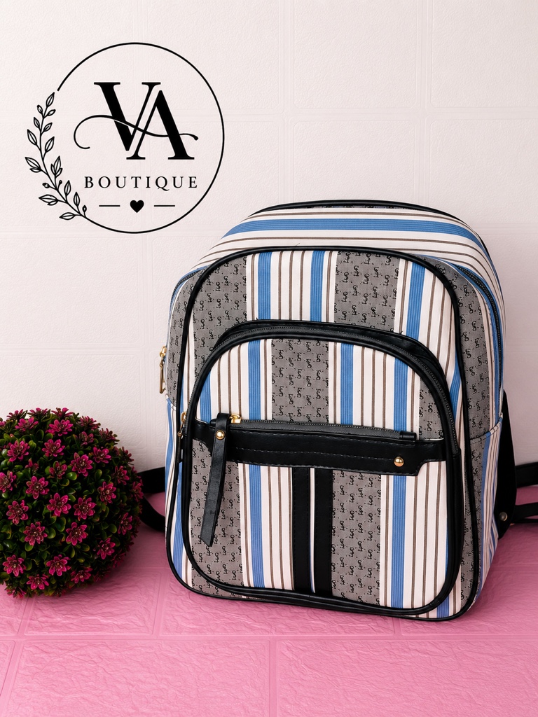 Mochila rayas azul