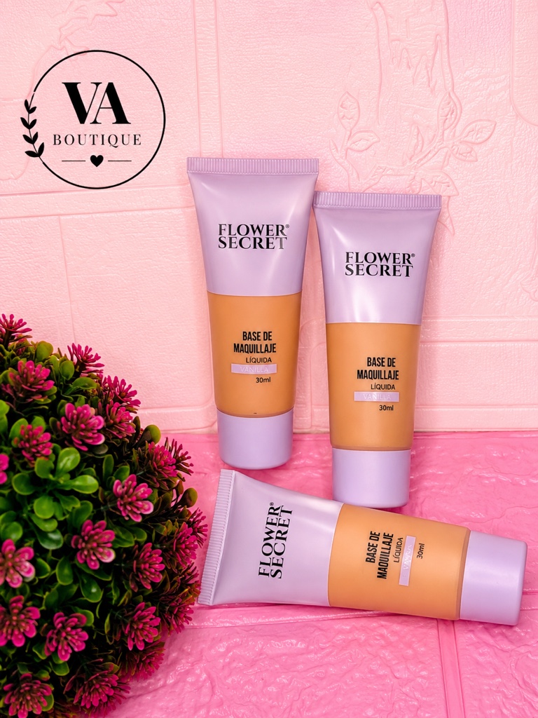 Flower Secret base maquillaje moradas
