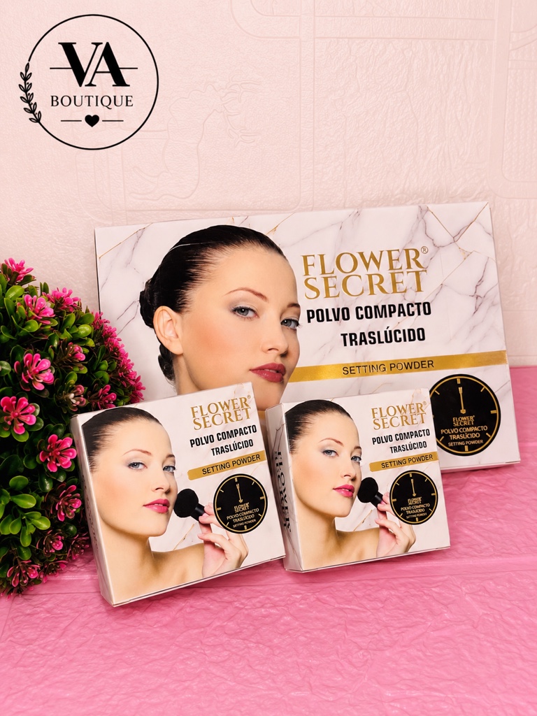 Flower Secret polvo compacto traslúcido de alta duración