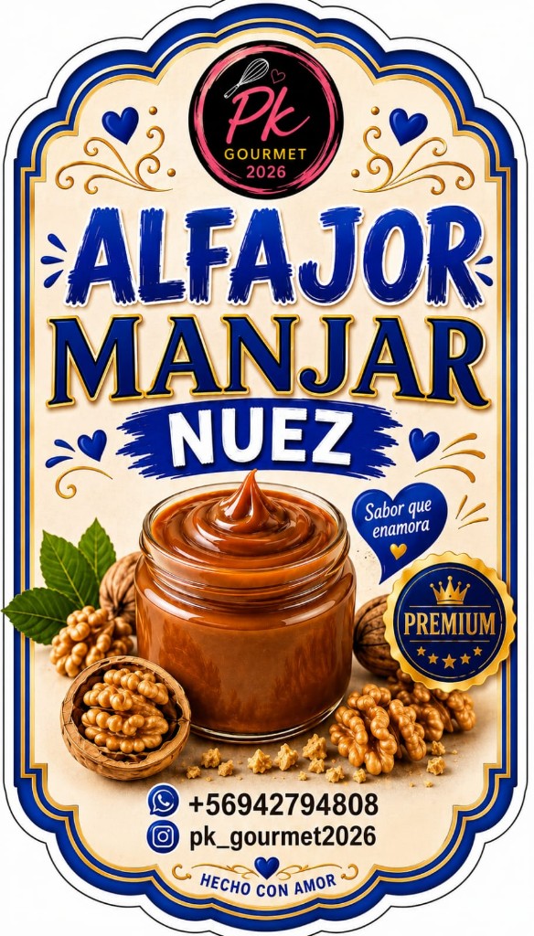 Pk Gourmet Alfajor Manjar Nuez