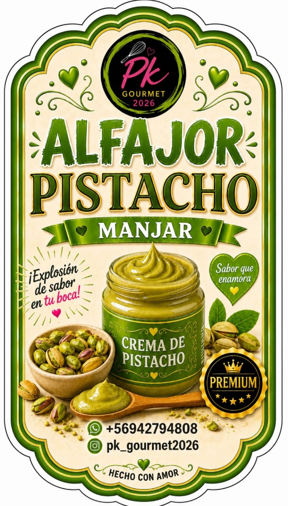 PK Gourmet Alfajor Pistacho Manjar