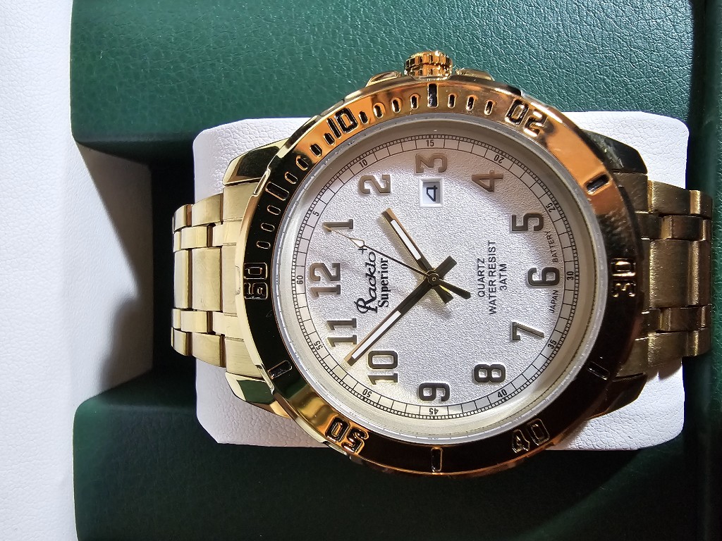 ⌚️Reloj Dorado cara Blanca