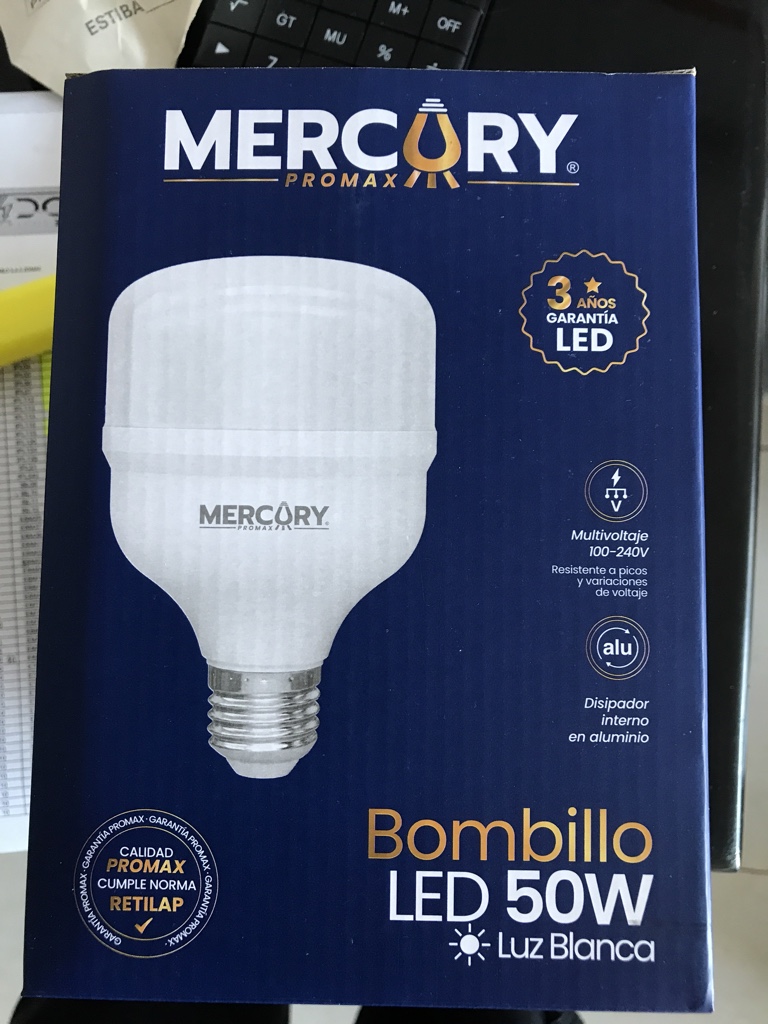 Mercury bombillo LED 50W blanco
