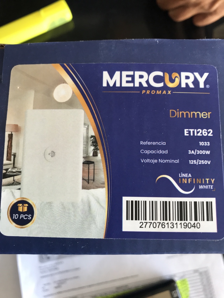 Mercury Promax dimmer blanco