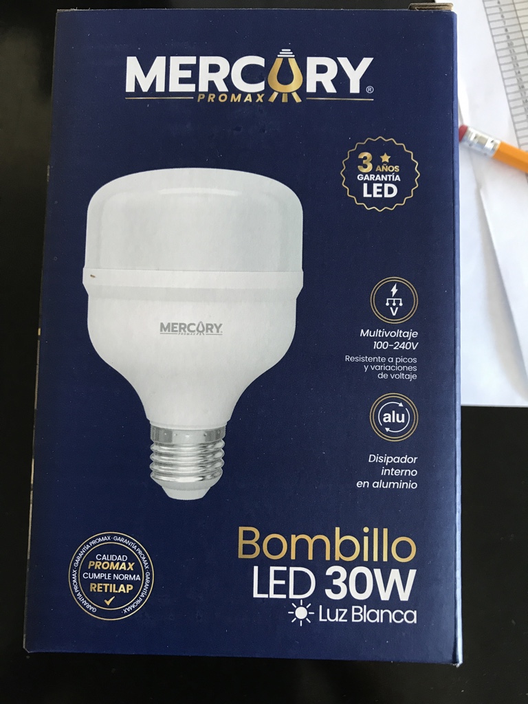 Mercury bombillo LED 30W blanca