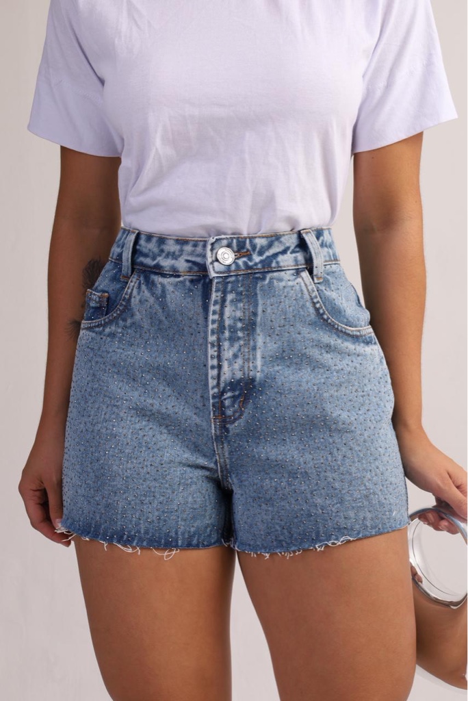 Short Com Strass furtacor