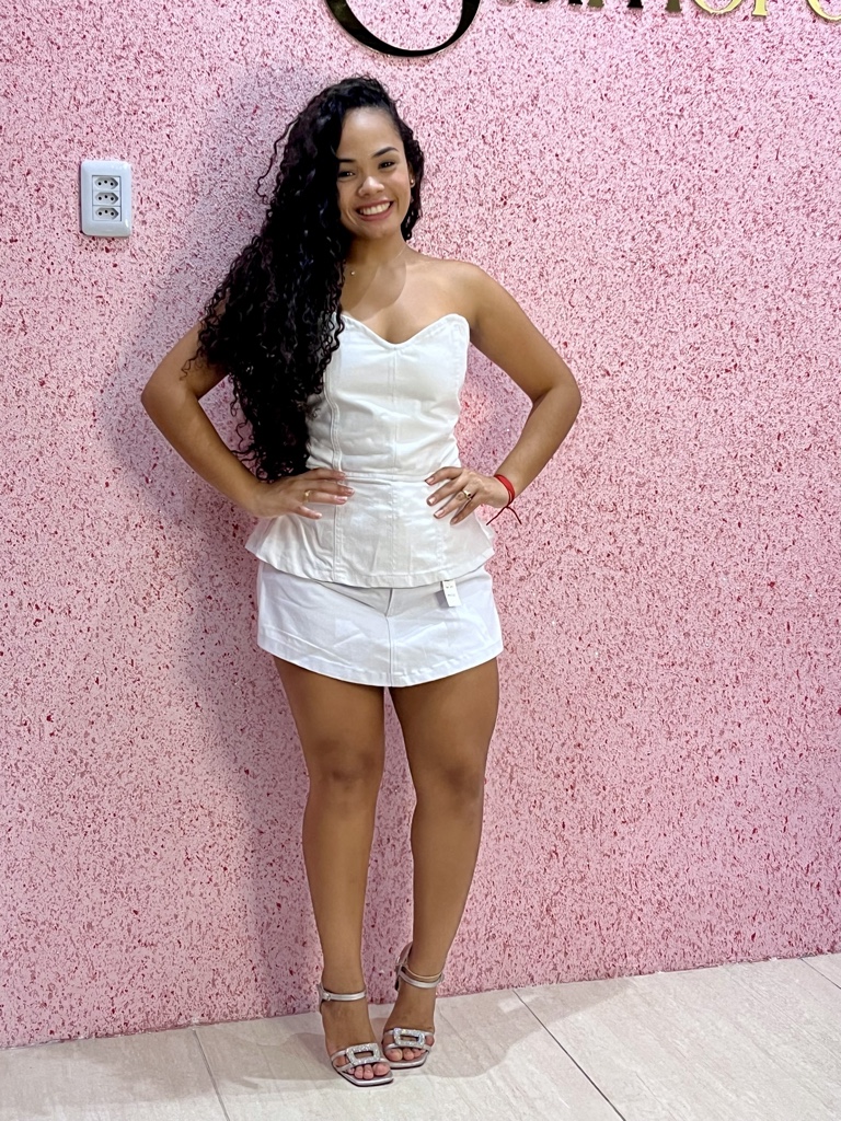 Short Saia branco