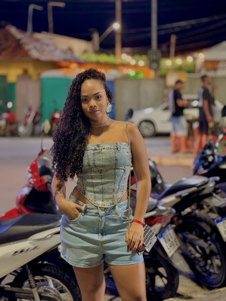 Colete Jeans com strass