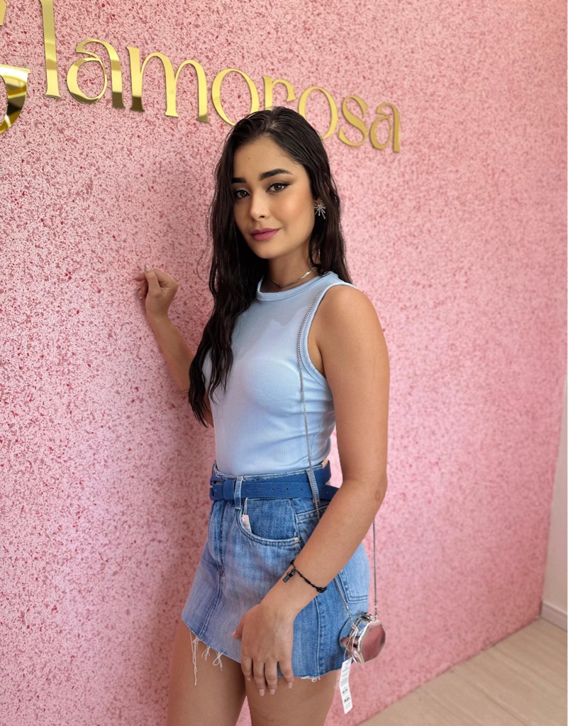 Saia Jeans c/ cinto